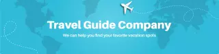 Airplane and World Map Theme for Travel Guide Company Banner Template