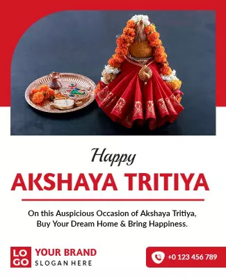 Akshaya Tritiya Celebration Event Flyer Template