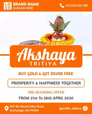Akshaya Tritiya Celebration Offer Flyer Template