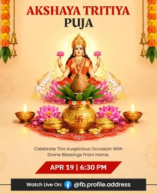 Akshaya Tritiya Puja Celebration Poster Template