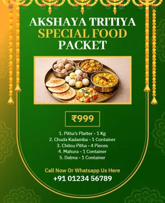 Akshaya Tritiya Special Food Offer Poster Template