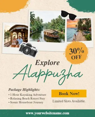 Alappuzha Tour Promotion Poster Template