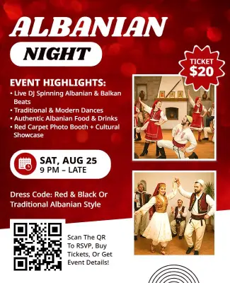 Albanian Cultural Night Celebration Flyer Template