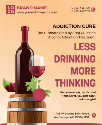 Alcohol Addiction Recovery Seminar Flyer Template