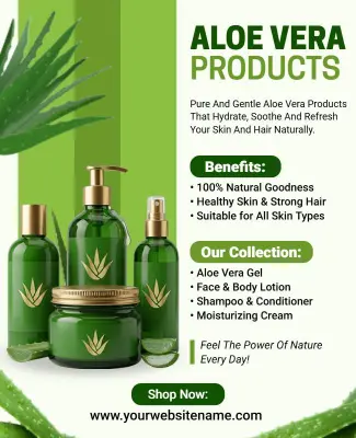 Aloe Vera Natural Product Flyer Template
