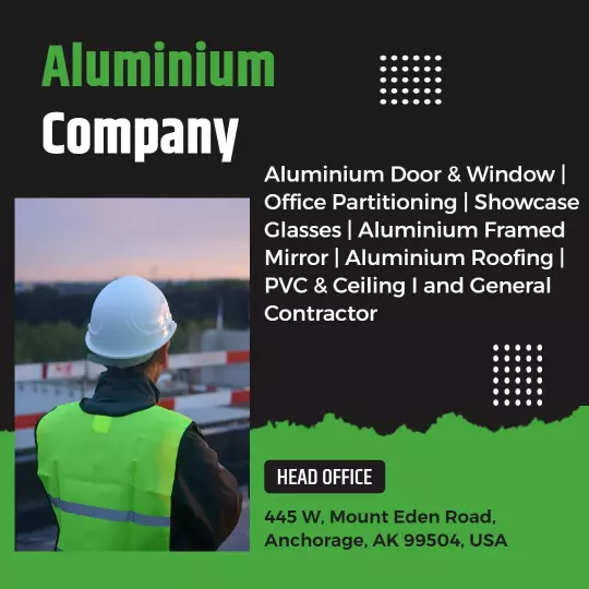 Aluminium Company with Construction Services Overview Ad Template