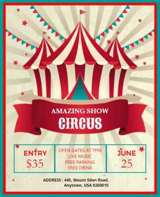 Amazing Circus Show Event Flyer Template