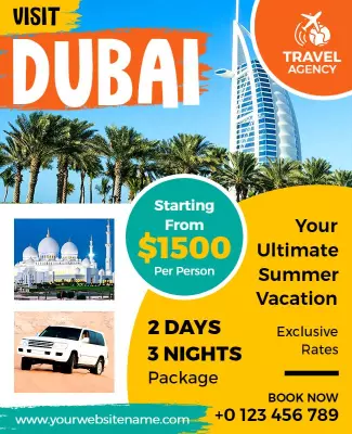 Amber Travel Flyers Template