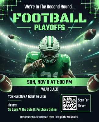 American Football Second Round Playoffs Flyer Template
