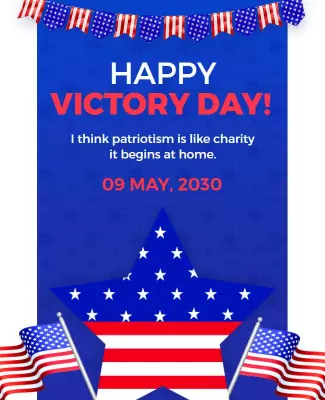 American Victory Day Celebration Flyer Template