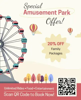 Amusement Park Discount Offer Flyer Template