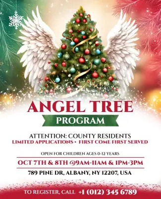 Angel Tree Holiday Program Flyer Template