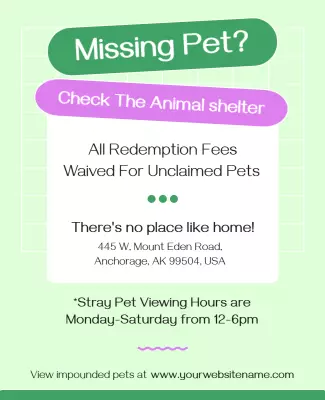 Animal Shelter Pet Redemption Flyer Template
