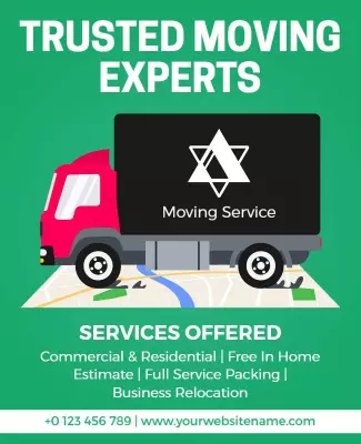 Animated Trusted Moving Service Flyer Template