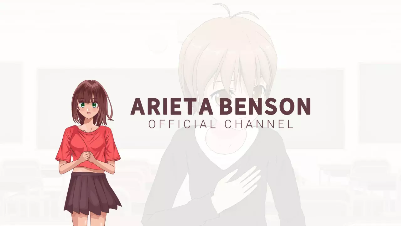 Anime Character Design for YouTube Official Channel Banner Template