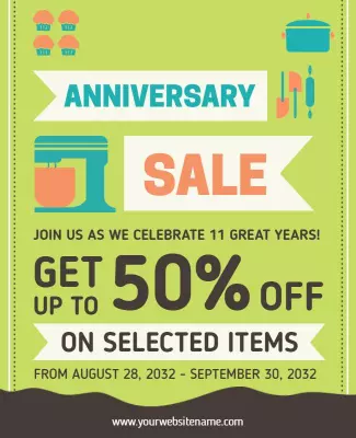 Anniversary Sale Discount Flyer Template