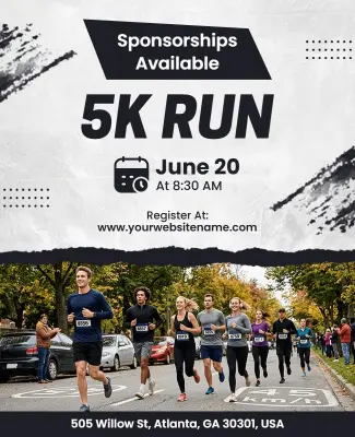 Annual 5k Race Sponsorship Flyer Template