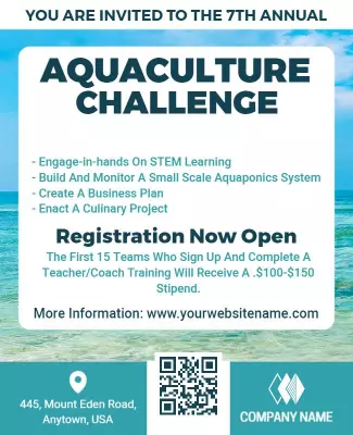 Annual Aquaculture Challenge Event Flyer Template