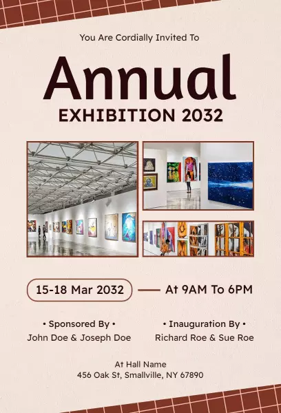 Annual Art Showcase Exhibition Celebration Invitation Template