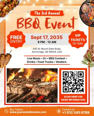 Annual Barbecue Event Flyer Template