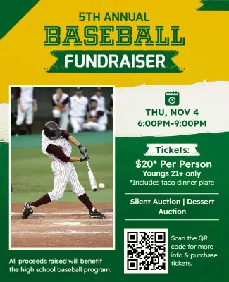 Annual Baseball Fundraiser Event Flyer Template