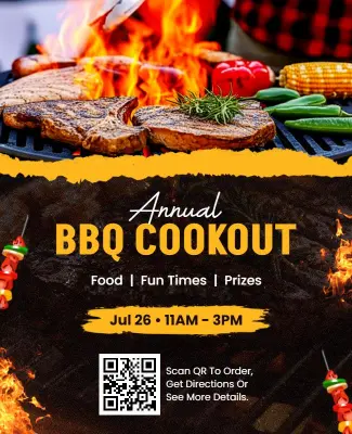 Annual BBQ Cookout Event Flyer Template