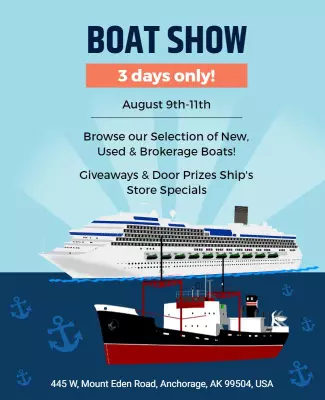 Annual Boat Show Event Flyer Template