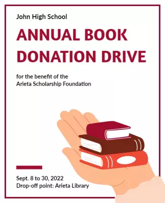 Annual Book Donation Drive Flyer Template