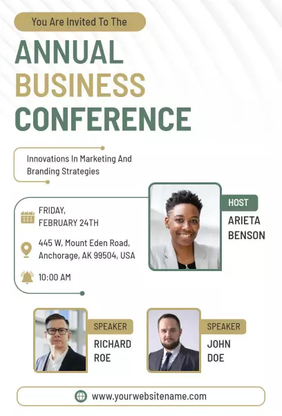 Annual Business Innovations Marketing Conference Invitation Template