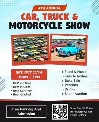 Annual Car Truck and Motorcycle Show Event Flyer Template