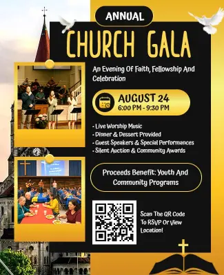 Annual Church Gala Event Flyer Template