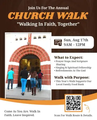 Annual Church Walk Community Event Flyer Template