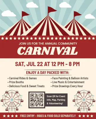 Annual Community Carnival Event Flyer Template