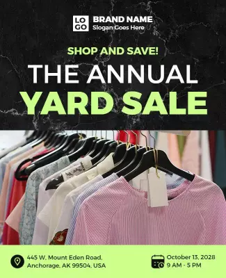 Annual Community Yard Sale Event Flyer Template