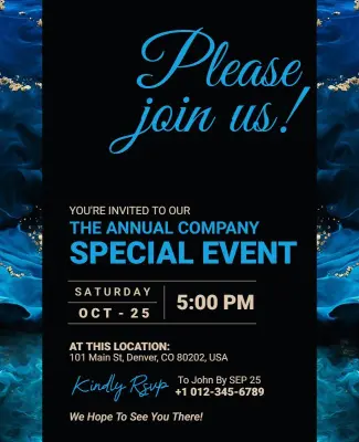 Annual Company Special Event Invitation Flyer Template