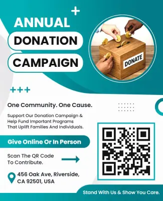 Annual Donation Campaign Fundraising Flyer Template
