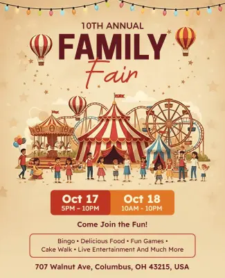 Annual Family Fair Festival Celebration Flyer Template