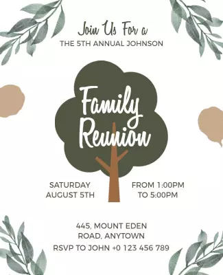 Annual Family Reunion Event Flyer Template