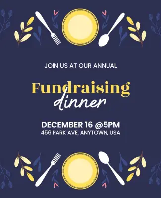 Annual Fundraising Dinner Event Flyer Template