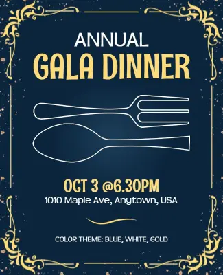 Annual Gala Dinner Event Flyer Template