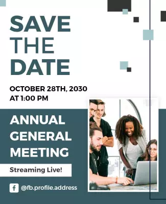 Annual General Meeting Streaming Flyer Template