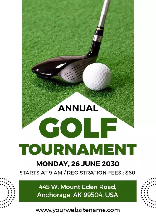 Annual Golf Tournament Competitive Sports Invitation Template