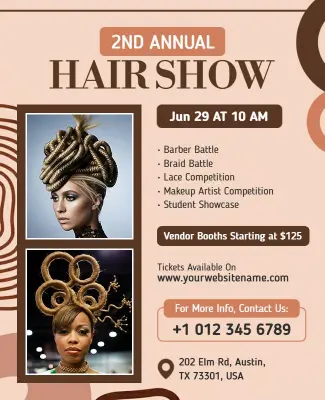 Annual Hair Show Event Flyer Template