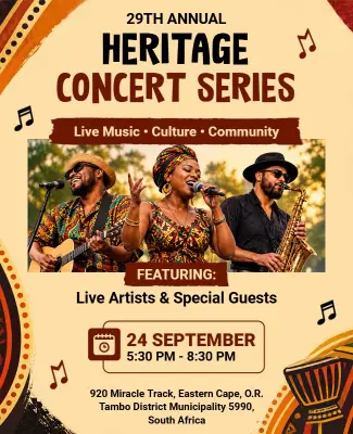 Annual Heritage Concert Advertising Flyer Template