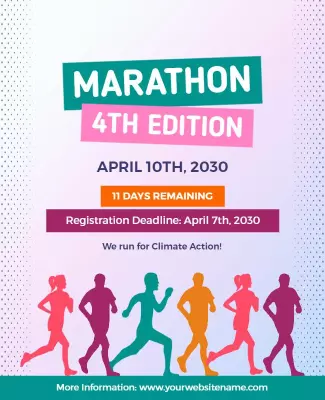 Annual Marathon Climate Action Event Flyer Template
