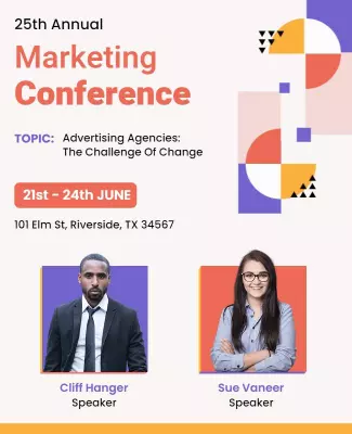 Annual Marketing Conference Flyer Template