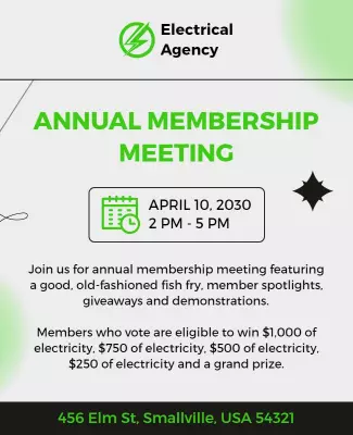 Annual Membership Meeting Event Flyer Template