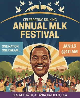 Annual MLK Festival Celebration Flyer Template