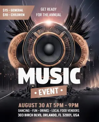 Annual Music Event Party Flyer Template