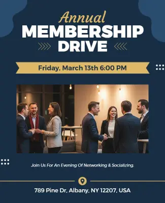 Annual Networking Membership Drive Flyer Template
